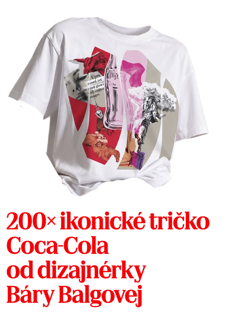 200× ikonické tričko Coca-Cola od designérky Báry Balgové
